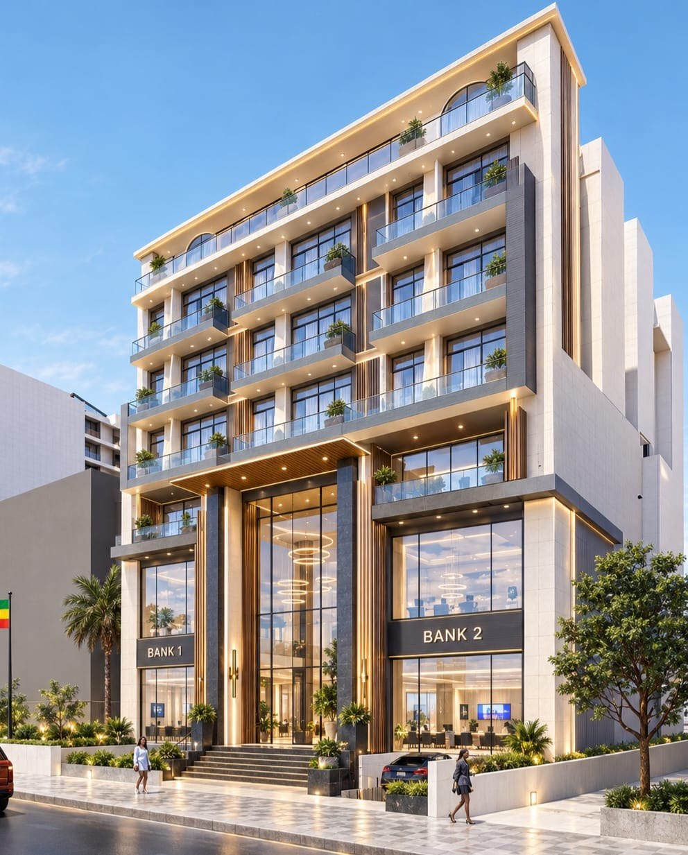 Hawasa City mixed-use mall architectural visualization